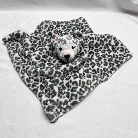 Hudson Baby Other - Hudson Baby HB Pink Gray Cheetah Lovey Security Blanket Leopard Print Spots Soft